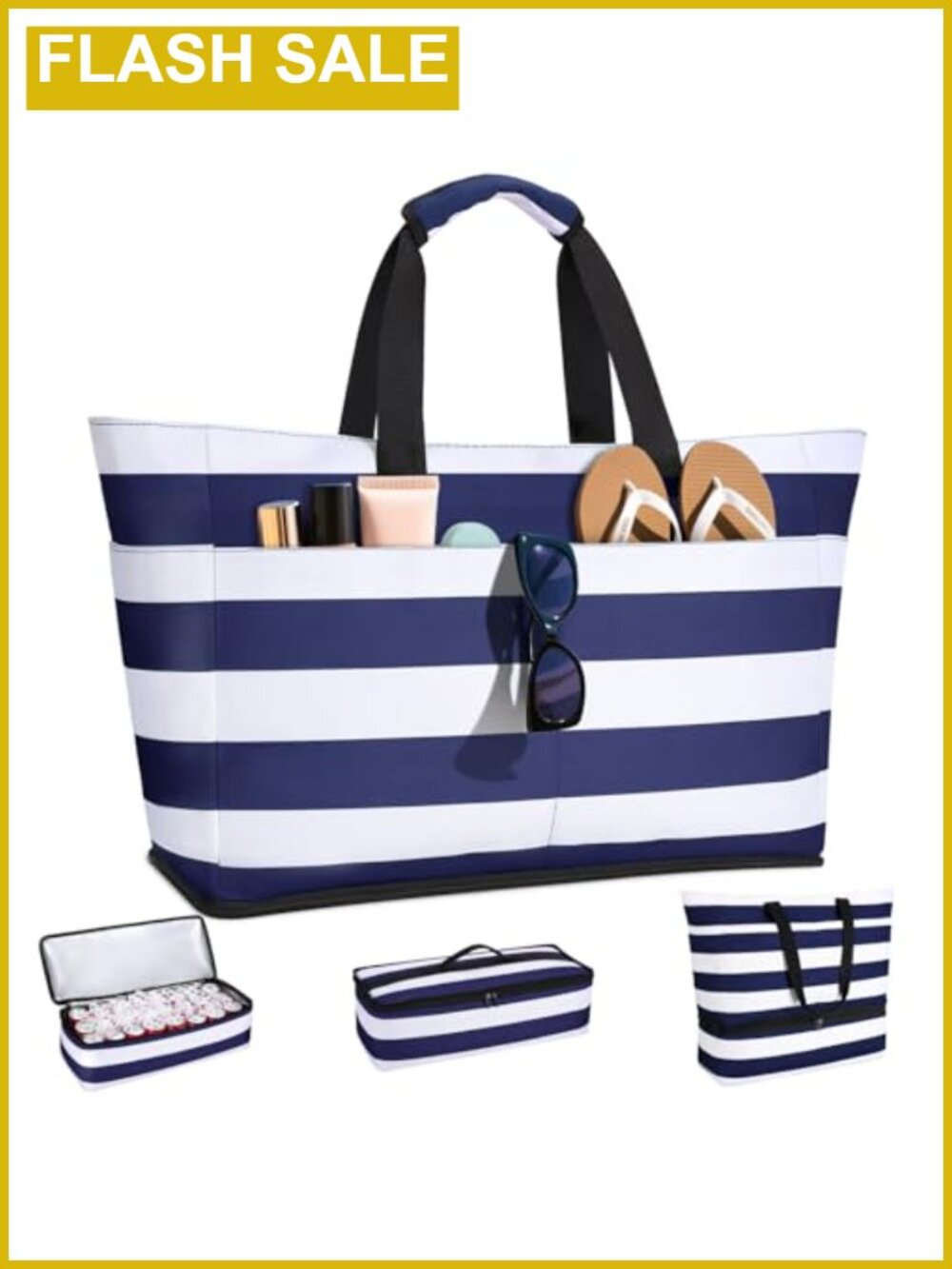 54L Waterproof Sandproof Beach Bag Detachable Cooler Tote Duffle